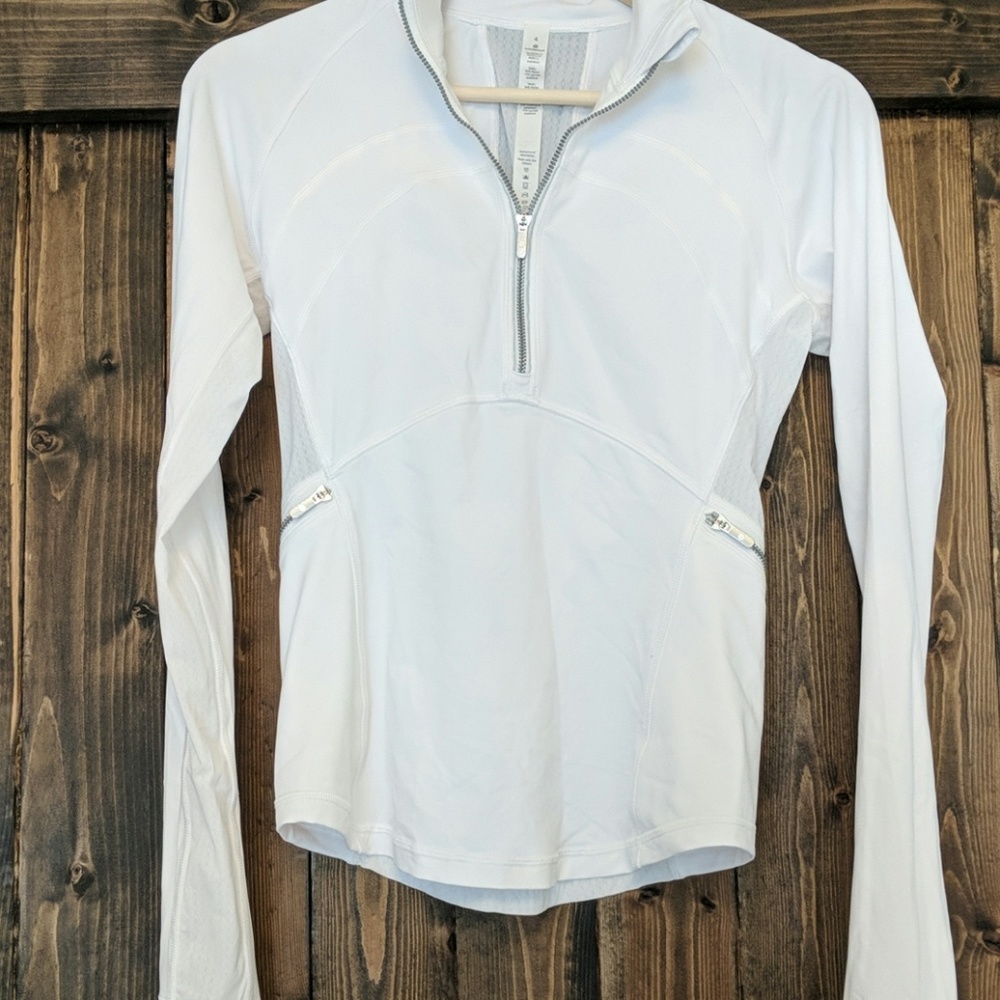 Lululemon white half zip